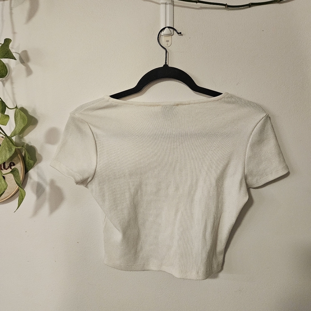 Princess Polly Cream Ribbed Sweater - Picture 4 of 5
